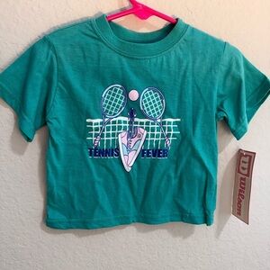 Vintage Wilson Baby Girl 12M T-Shirt Tennis Fever Teal Baby